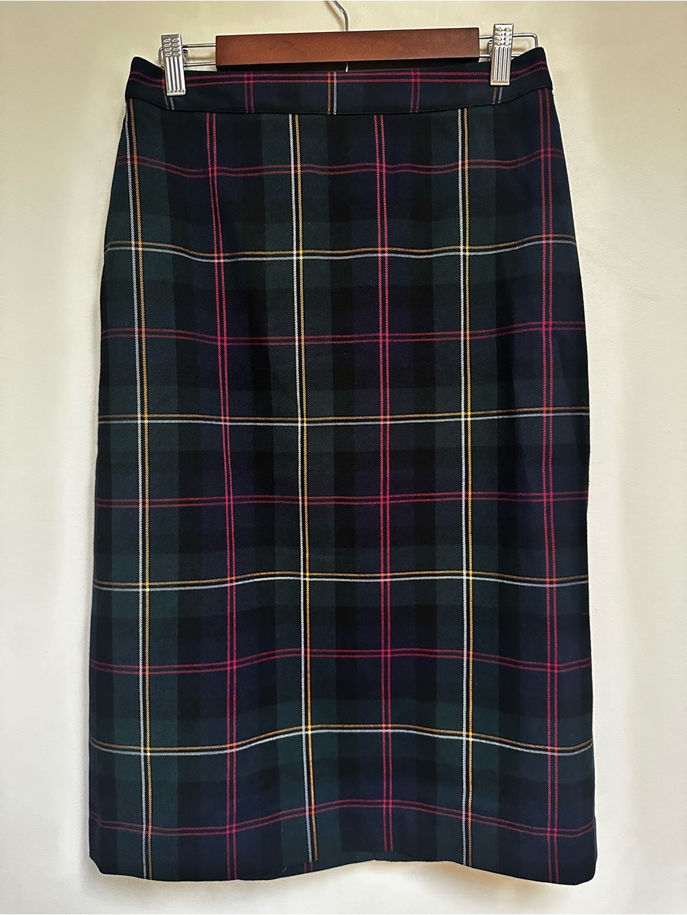 Christopher & Banks Plaid Skirt Petite Medium P/M | Holiday Tartan Elastic Waist